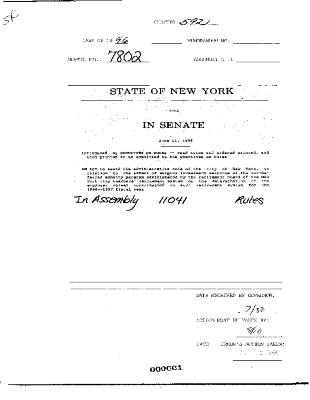 NYS Bill and Veto Jackets: 1996, Chapter 592