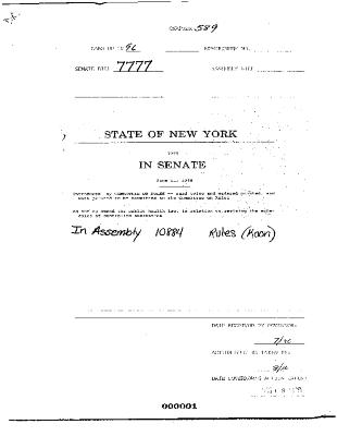 NYS Bill and Veto Jackets: 1996, Chapter 589