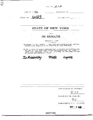NYS Bill and Veto Jackets: 1996, Chapter 613