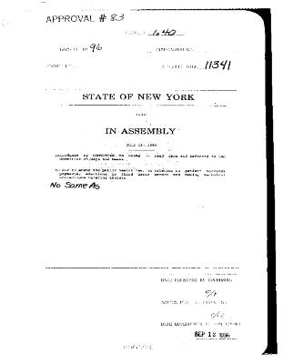 NYS Bill and Veto Jackets: 1996, Chapter 640