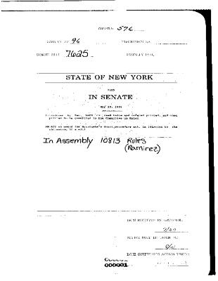 NYS Bill and Veto Jackets: 1996, Chapter 576