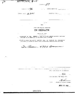 NYS Bill and Veto Jackets: 1996, Chapter 57
