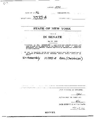 NYS Bill and Veto Jackets: 1996, Chapter 570