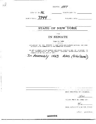 NYS Bill and Veto Jackets: 1996, Chapter 587
