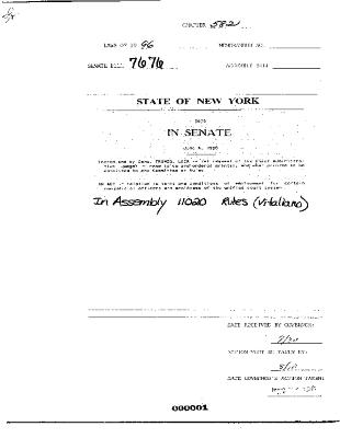 NYS Bill and Veto Jackets: 1996, Chapter 582