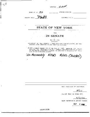 NYS Bill and Veto Jackets: 1996, Chapter 624