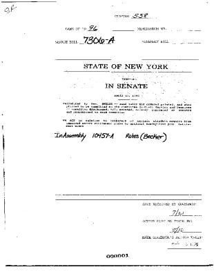NYS Bill and Veto Jackets: 1996, Chapter 558