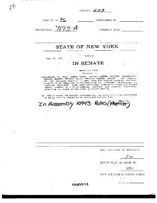 NYS Bill and Veto Jackets: 1996, Chapter 553