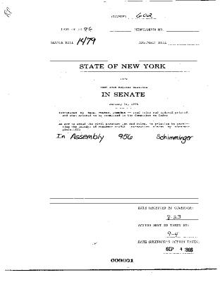 NYS Bill and Veto Jackets: 1996, Chapter 602