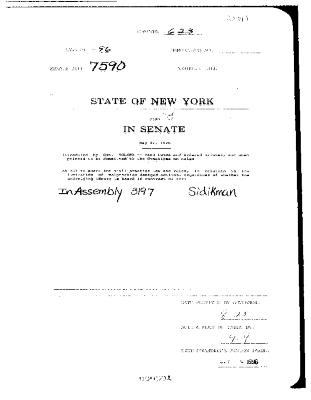 NYS Bill and Veto Jackets: 1996, Chapter 623