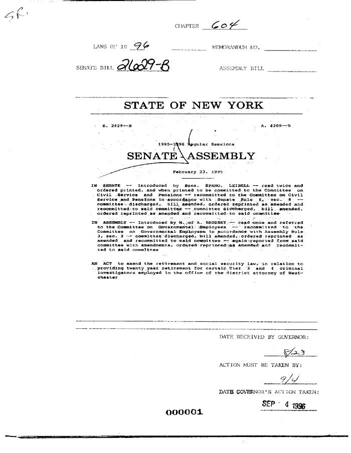 NYS Bill and Veto Jackets: 1996, Chapter 604