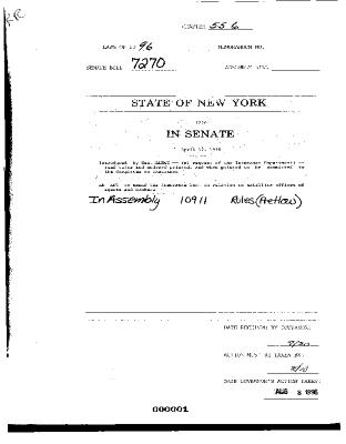 NYS Bill and Veto Jackets: 1996, Chapter 556