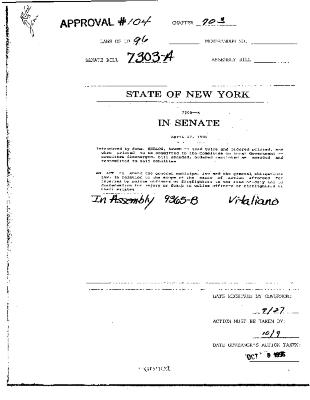 NYS Bill and Veto Jackets: 1996, Chapter 703