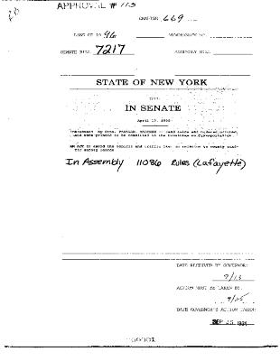 NYS Bill and Veto Jackets: 1996, Chapter 669