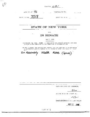 NYS Bill and Veto Jackets: 1996, Chapter 691