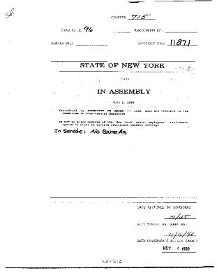 NYS Bill and Veto Jackets: 1996, Chapter 715