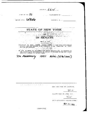 NYS Bill and Veto Jackets: 1996, Chapter 664
