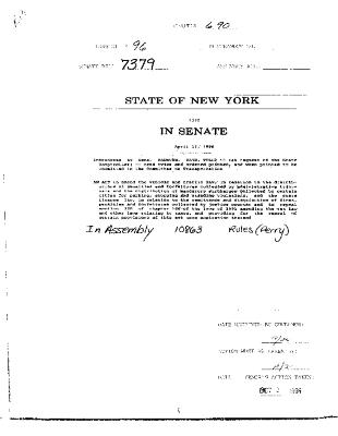 NYS Bill and Veto Jackets: 1996, Chapter 690