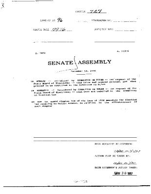 NYS Bill and Veto Jackets: 1996, Chapter 727