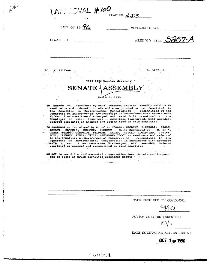 NYS Bill and Veto Jackets: 1996, Chapter 683