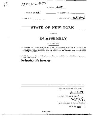 NYS Bill and Veto Jackets: 1996, Chapter 655