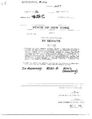 NYS Bill and Veto Jackets: 1996, Chapter 687