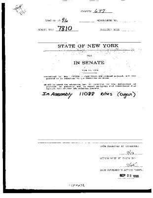NYS Bill and Veto Jackets: 1996, Chapter 677