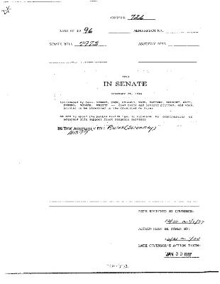 NYS Bill and Veto Jackets: 1996, Chapter 726