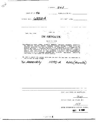 NYS Bill and Veto Jackets: 1996, Chapter 701