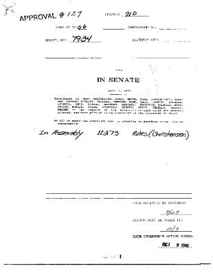 NYS Bill and Veto Jackets: 1996, Chapter 710