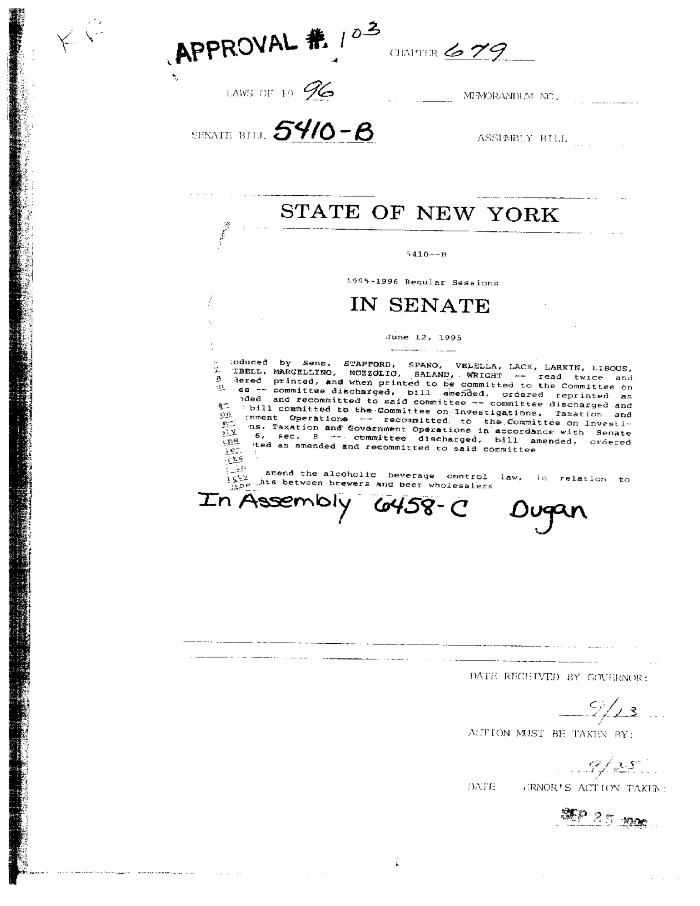 NYS Bill and Veto Jackets: 1996, Chapter 679