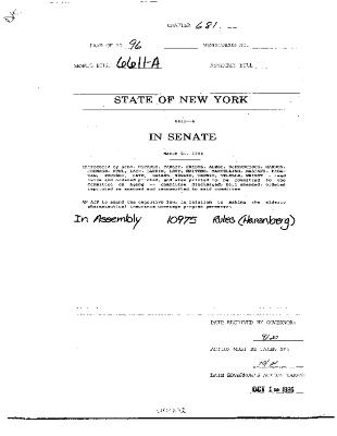 NYS Bill and Veto Jackets: 1996, Chapter 681