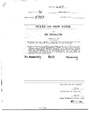 NYS Bill and Veto Jackets: 1996, Chapter 657
