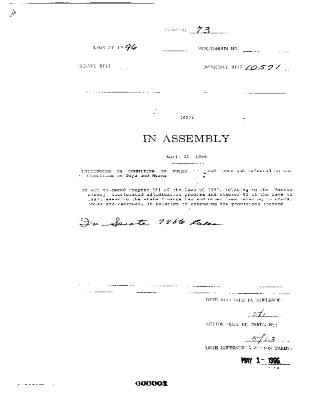 NYS Bill and Veto Jackets: 1996, Chapter 73