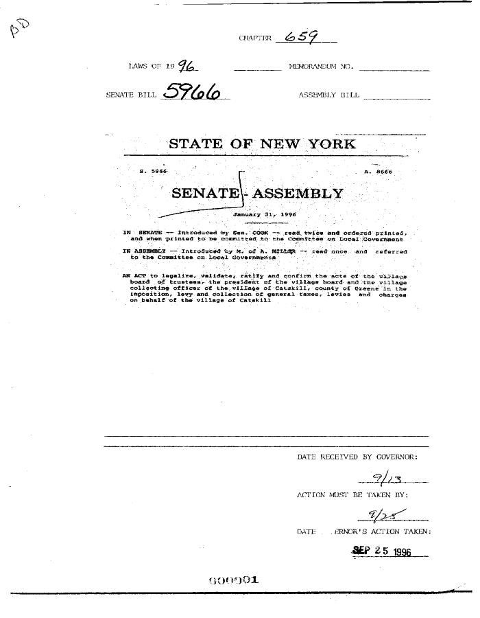 NYS Bill and Veto Jackets: 1996, Chapter 659