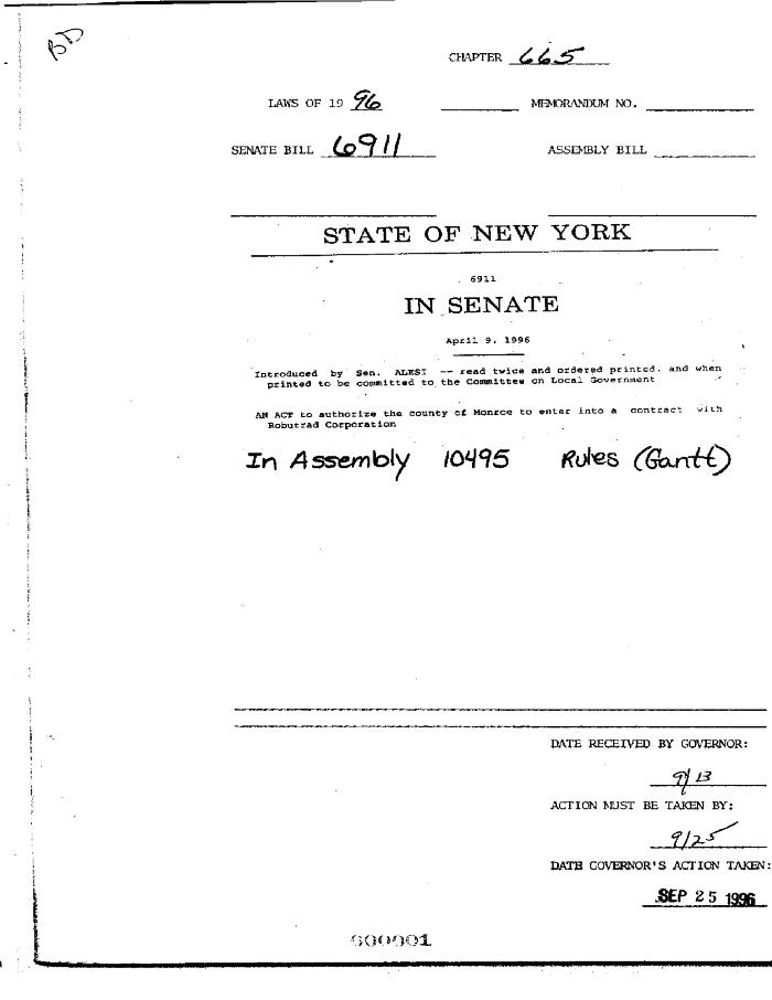 NYS Bill and Veto Jackets: 1996, Chapter 665