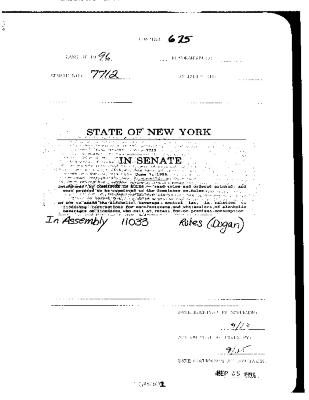 NYS Bill and Veto Jackets: 1996, Chapter 675