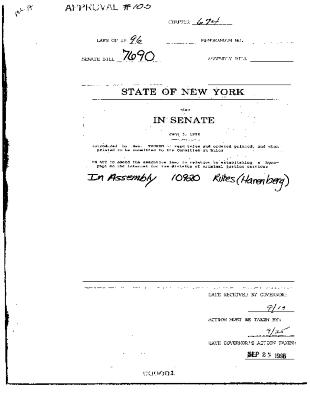 NYS Bill and Veto Jackets: 1996, Chapter 674