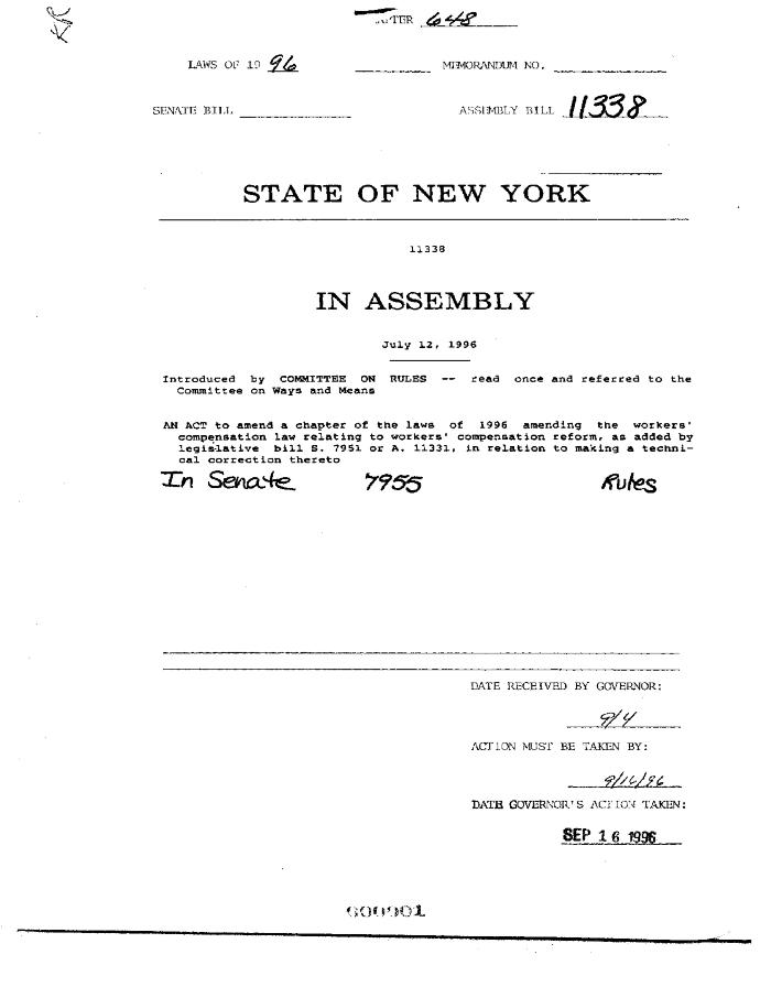 NYS Bill and Veto Jackets: 1996, Chapter 648