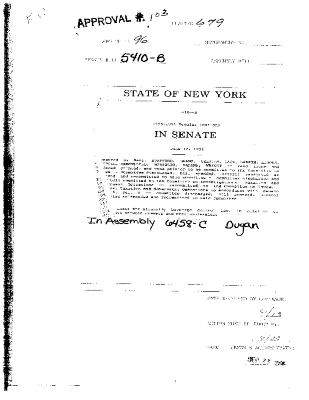 NYS Bill and Veto Jackets: 1996, Chapter 679