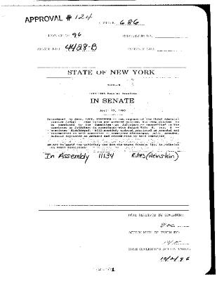 NYS Bill and Veto Jackets: 1996, Chapter 686