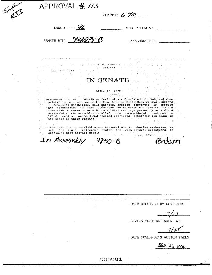NYS Bill and Veto Jackets: 1996, Chapter 670