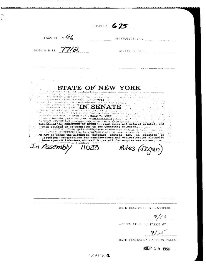 NYS Bill and Veto Jackets: 1996, Chapter 675