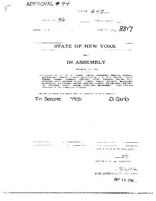NYS Bill and Veto Jackets: 1996, Chapter 647