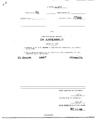 NYS Bill and Veto Jackets: 1996, Chapter 651