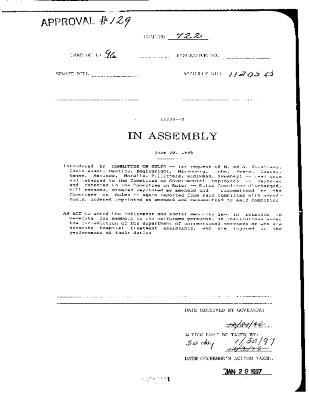 NYS Bill and Veto Jackets: 1996, Chapter 722