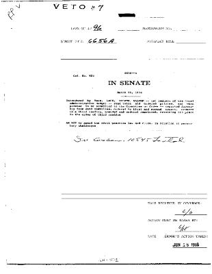 NYS Bill and Veto Jackets: 1996, Veto 7