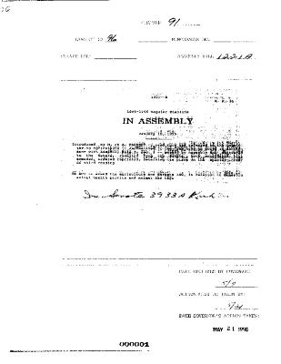 NYS Bill and Veto Jackets: 1996, Chapter 91