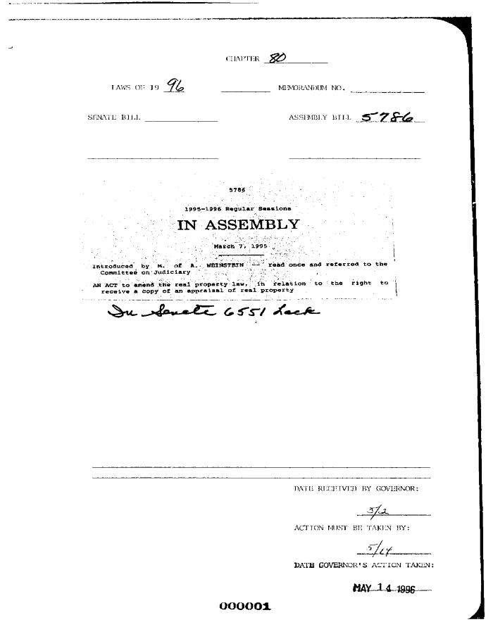 NYS Bill and Veto Jackets: 1996, Chapter 80