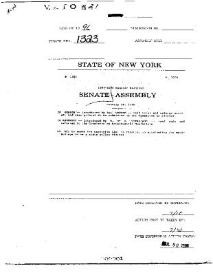 NYS Bill and Veto Jackets: 1996, Veto 21